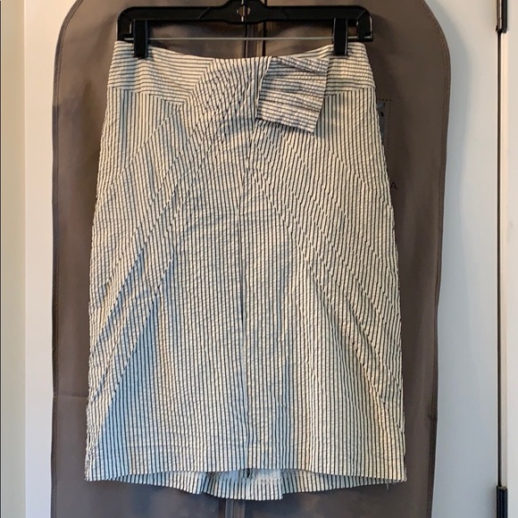 Eva Franco Seersucker pencil Skirt Fr Sz 8/US Sz 4 - Picture 2 of 6